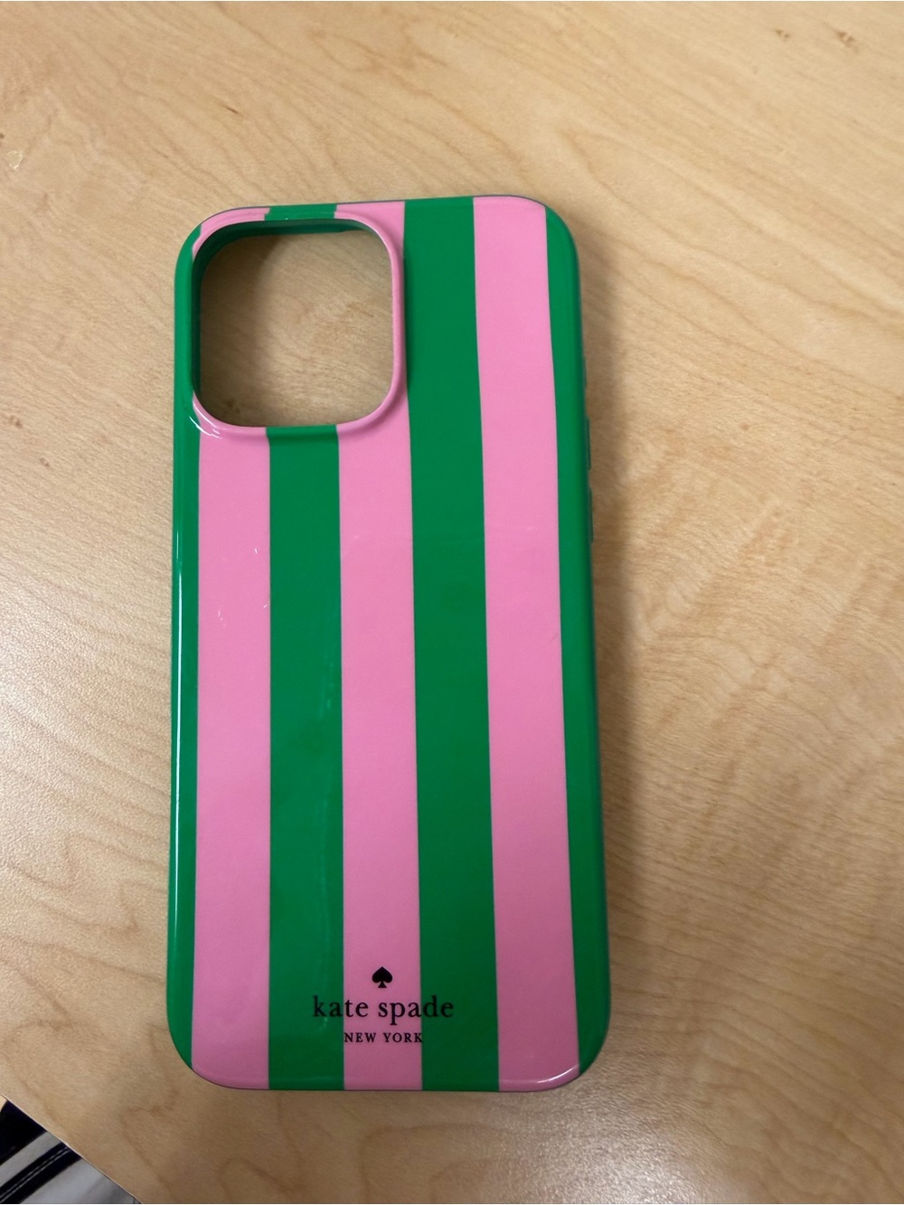 kate spade Green and Pink Vertical Stripe iPhone Case
